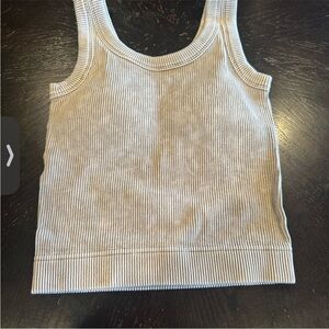 Zenana Outfitters Tan/Cream Padded Ribbed Tank